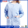 Ropa de trabajo de atención sanitaria personalizada del hospital Warm up Snap Frente Scrub chaqueta (YHS114)